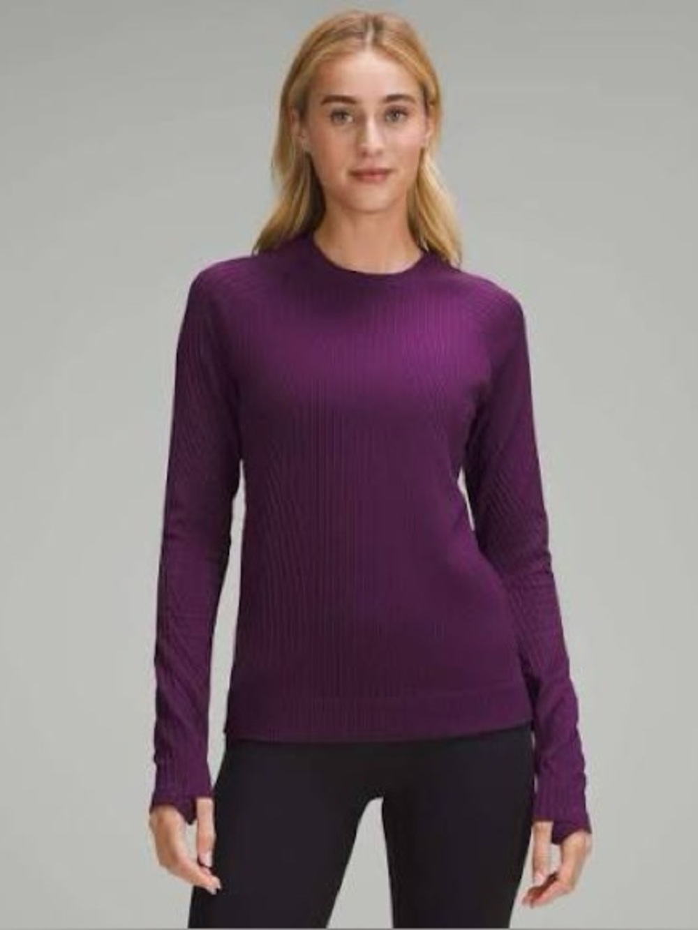 Lululemon Restless Pullover in Aerial Current Dramatic Magenta/Dramatic Magenta